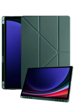 Uray store Samsung Galaxy Tab A11 Kalemlikli Mars Tablet Kılıfı - Koyu Yeşil