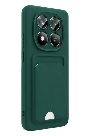 Uray store Xiaomi Redmi Note 15 Pro 5G Kelvin Kartvizitli Silikon - Koyu Yeşil