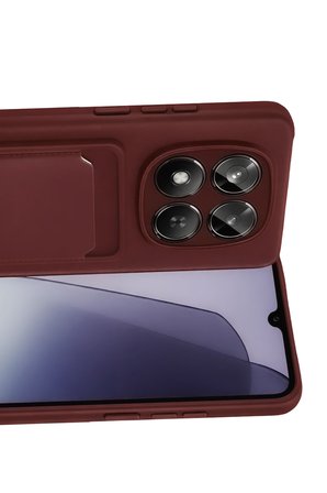 Uray store Xiaomi Redmi Note 15 Pro 4G Kelvin Kartvizitli Silikon - Bordo