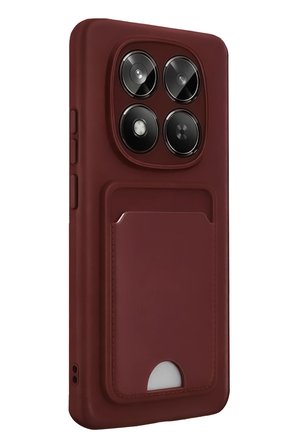 Uray store Xiaomi Redmi Note 15 Pro 4G Kelvin Kartvizitli Silikon - Bordo