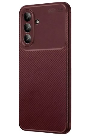 Uray store Samsung Galaxy A36 Kılıf Auto Focus Karbon Kapak - Bordo