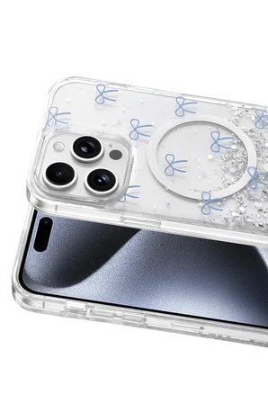 Onegif Apple iPhone 15 Pro Max Misk Simli Magsafe Kapak - Desen 3