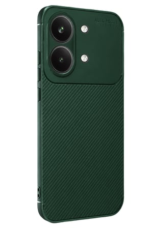 Uray store Xiaomi Poco X8 Pro Max Auto Focus Karbon Kapak - Koyu Yeşil