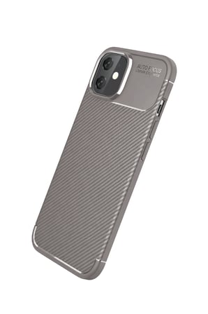 Uray store Apple iPhone 11 Kılıf Auto Focus Karbon Kapak - Gri