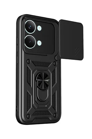 Uray store Xiaomi Poco X8 Pro Max Pars Lens Yüzüklü Silikon - Siyah