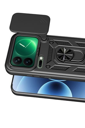 Uray store Xiaomi Mi 17 Pro Max Pars Lens Yüzüklü Silikon - Siyah