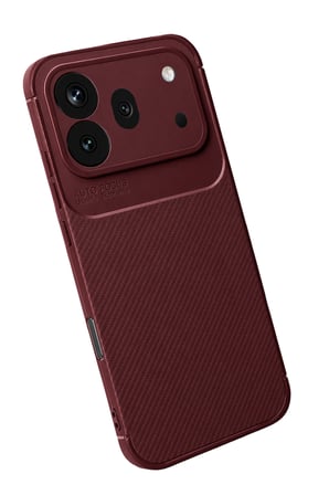 Uray store Huawei Honor 600 Pro Auto Focus Karbon Kapak - Bordo
