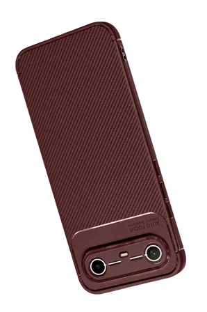 Uray Store Tecno Spark Slim 5G Auto Focus Karbon Kapak - Bordo