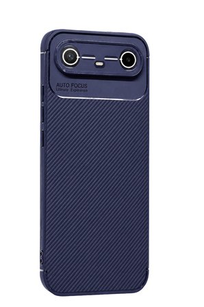 Uray Store Tecno Spark Slim 5G Auto Focus Karbon Kapak - Lacivert
