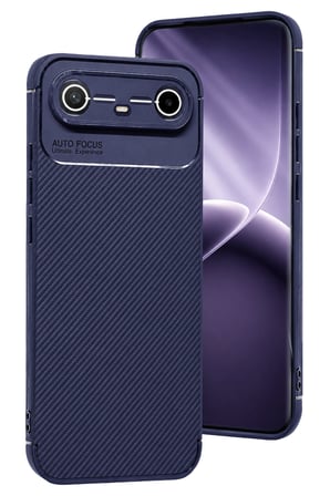 Uray Store Tecno Spark Slim 5G Auto Focus Karbon Kapak - Lacivert