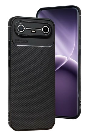 Uray Store Tecno Spark Slim 5G Auto Focus Karbon Kapak - Siyah