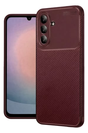 Uray store Samsung Galaxy A37 5G Auto Focus Karbon Kapak - Bordo
