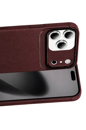 Uray Store Apple İphone 17 Pro Max Auto Focus Karbon Kapak - Bordo