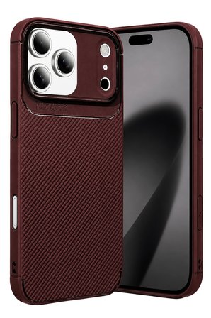 Uray Store Apple İphone 17 Pro Max Auto Focus Karbon Kapak - Bordo