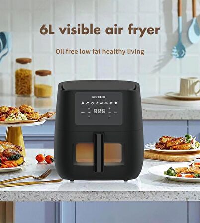 Kochler 6.2 lt Yağsız Airfryer Siyah