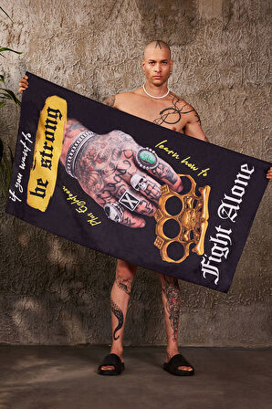 140x75cm Be Strong Plaj Havlusu
