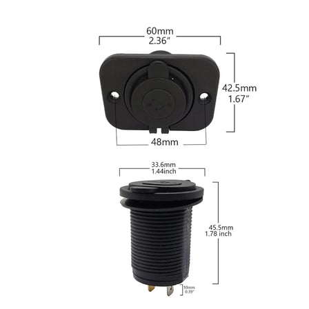 Audi Q5 2018-2019-2020-2021-2022-2023-2024-2025 12V-24V Su Geçirmez Çift USB Portlu Marine Çakmak Soketi Tekne Karavan Motosiklet Oto Şarj Adaptörü