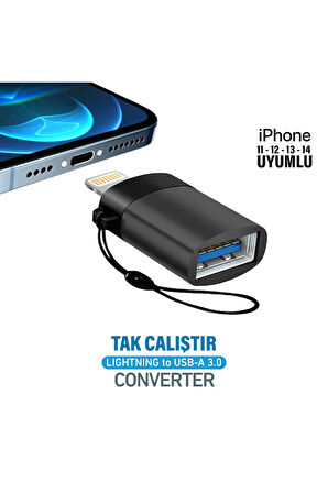 iPhone iPad USB Çevirici Dönüştürücü OTG Lightning - USB 3.0 Aktarıcı