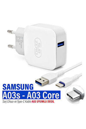 Samsung Galaxy A03s - A03 Core Uyumlu Şarj Cihazı 5V 2.8A