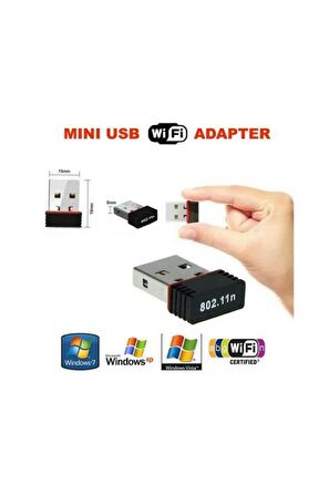 Usb Wifi Adaptörü Kablosuz Wifi İnternet Alıcı Ağ Kartı Masaüstü Bilgisayar Pc 300 Mbps 802.11n