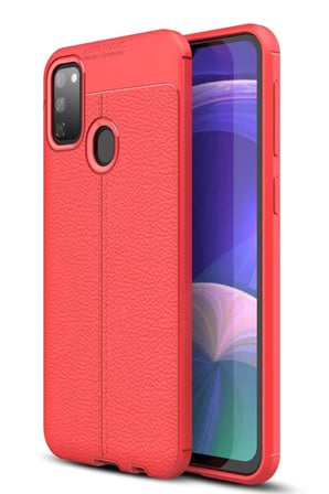 Newface Samsung Galaxy M30S Kılıf Auto Focus Kapak - Kırmızı