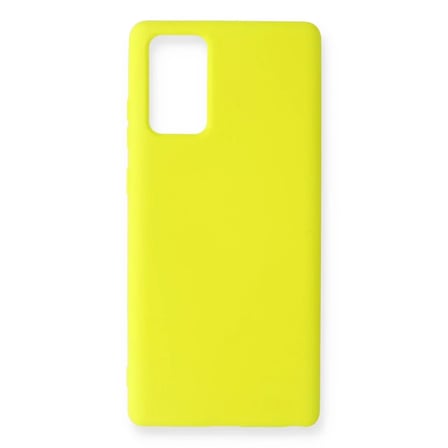 Newface Samsung Galaxy Note 20 Kılıf Nano içi Kadife Silikon - Sarı