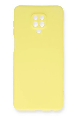 Newface Xiaomi Redmi Note 9 Pro Kılıf Nano içi Kadife Silikon - Sarı