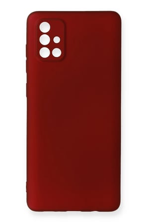 Newface Samsung Galaxy A71 Kılıf First Silikon - Bordo