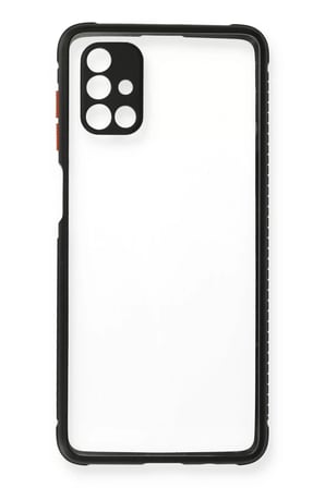 Newface Samsung Galaxy M51 Kılıf Miami Şeffaf Silikon - Siyah