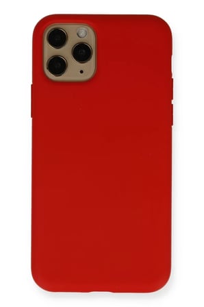Newface Apple iPhone 11 Pro Kılıf Nano içi Kadife Silikon - Kırmızı