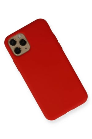 Newface Apple iPhone 11 Pro Kılıf Nano içi Kadife Silikon - Kırmızı