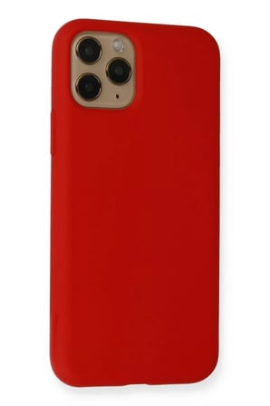 Newface Apple iPhone 11 Pro Kılıf Nano içi Kadife Silikon - Kırmızı