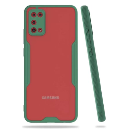 Newface Samsung Galaxy A02S Kılıf Platin Silikon - Yeşil