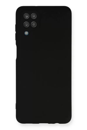 Newface Samsung Galaxy A12 Kılıf Nano içi Kadife Silikon - Siyah