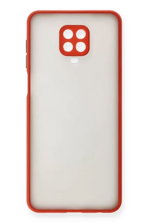 Newface Xiaomi Redmi Note 9 Pro Kılıf Montreal Silikon Kapak - Kırmızı
