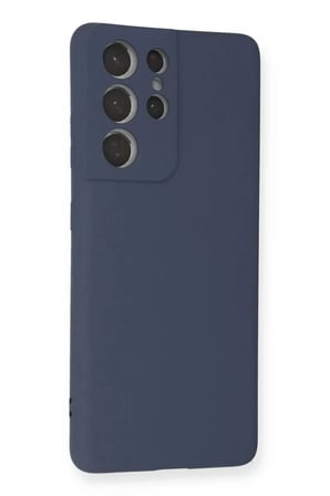 Newface Samsung Galaxy S21 Ultra Kılıf Nano içi Kadife Silikon - Gri