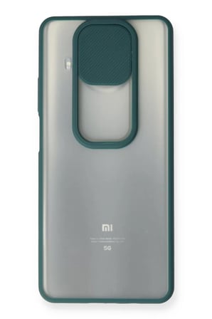 Newface Xiaomi Mi 10T Lite Kılıf Palm Buzlu Kamera Sürgülü Silikon - Yeşil