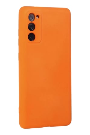 Newface Samsung Galaxy S20 FE Kılıf Nano içi Kadife Silikon - Turuncu