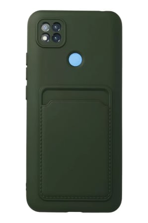 Newface Xiaomi Redmi 9C Kılıf Kelvin Kartvizitli Silikon - Koyu Yeşil