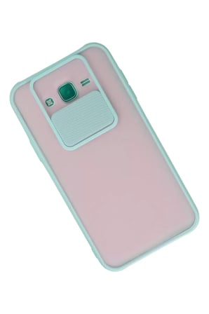 Newface Samsung Galaxy J7 Kılıf Palm Buzlu Kamera Sürgülü Silikon - Turkuaz