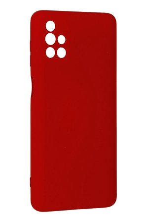Newface Samsung Galaxy M51 Kılıf Nano içi Kadife Silikon - Kırmızı