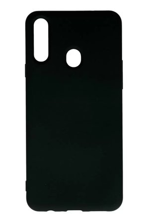 Newface Samsung Galaxy A20S Kılıf Nano içi Kadife Silikon - Siyah