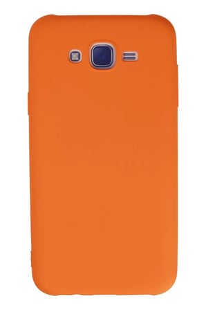 Newface Samsung Galaxy J7 Kılıf Nano içi Kadife Silikon - Turuncu