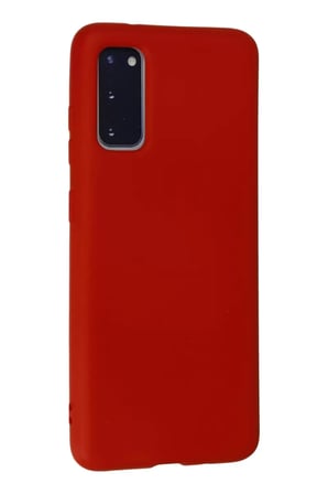 Newface Samsung Galaxy S20 Kılıf Nano içi Kadife Silikon - Kırmızı