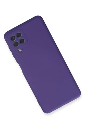 Newface Samsung Galaxy A22 Kılıf Nano içi Kadife Silikon - Mor