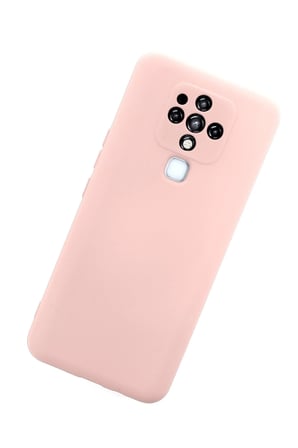 Newface Tecno Camon 16 Kılıf Nano içi Kadife Silikon - Pudra