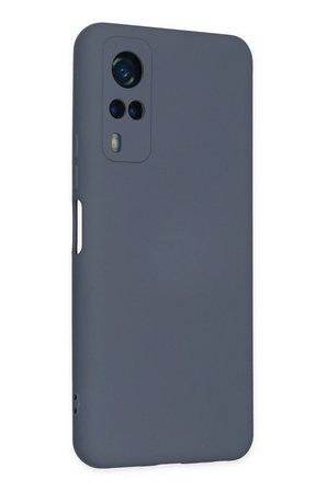 Newface Vivo Y53S Kılıf Nano içi Kadife Silikon - Gri