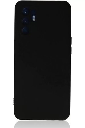 Newface Oppo Reno 6 Kılıf Nano içi Kadife Silikon - Siyah
