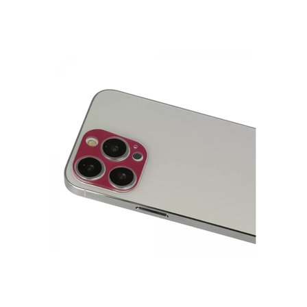 Newface Apple iPhone 13 Pro Max Rainbow Kamera Lens Koruma Cam - Koyu Kırmızı