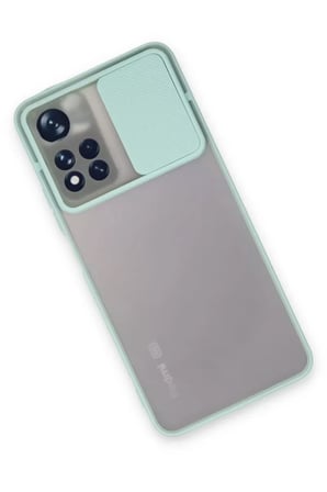 Newface Xiaomi Redmi Note 11T Kılıf Palm Buzlu Kamera Sürgülü Silikon - Turkuaz